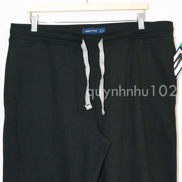 Nautica Men’s Fleece Jogger in Black - Picture 3 of 5